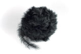 Black Rabbit Fur Yarn Skein